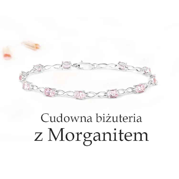 srebrna biżuteria damska z morganitem