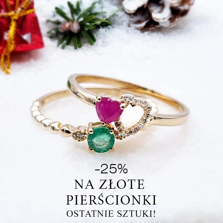 Złote pierścionki - 25%