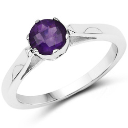 Pierścionek srebrny z ametystem