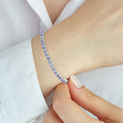 Cudowna bransoletka Srebro 925 Tanzanit naturalny