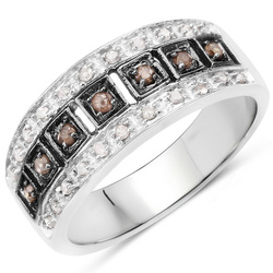 Naturalny diament Pierścionek obrączka Srebro 925