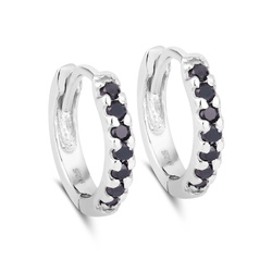 Srebrne kolczyki z 14 diamentami Srebro 925