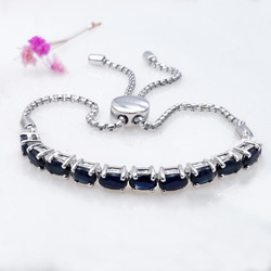 Delikatna bransoletka na rękę z szafirami naturalnymi