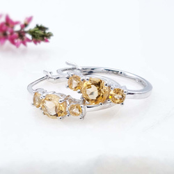 Kolczyki z angielskim zapięciem z cytrynami Srebro 925