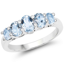 Pierścionek srebrny z topazami Idealny na prezent