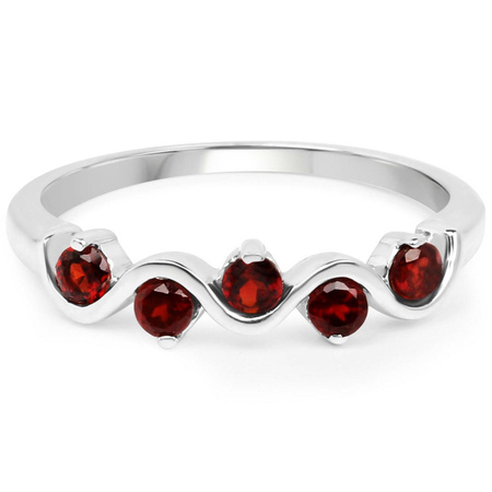 Pierścionek dla dziewczyny z granatami Srebro 925