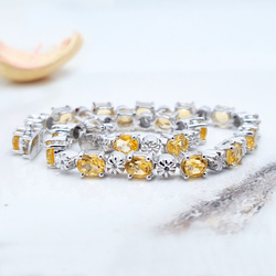 Cytryn Bransoletka damska Srebro 925